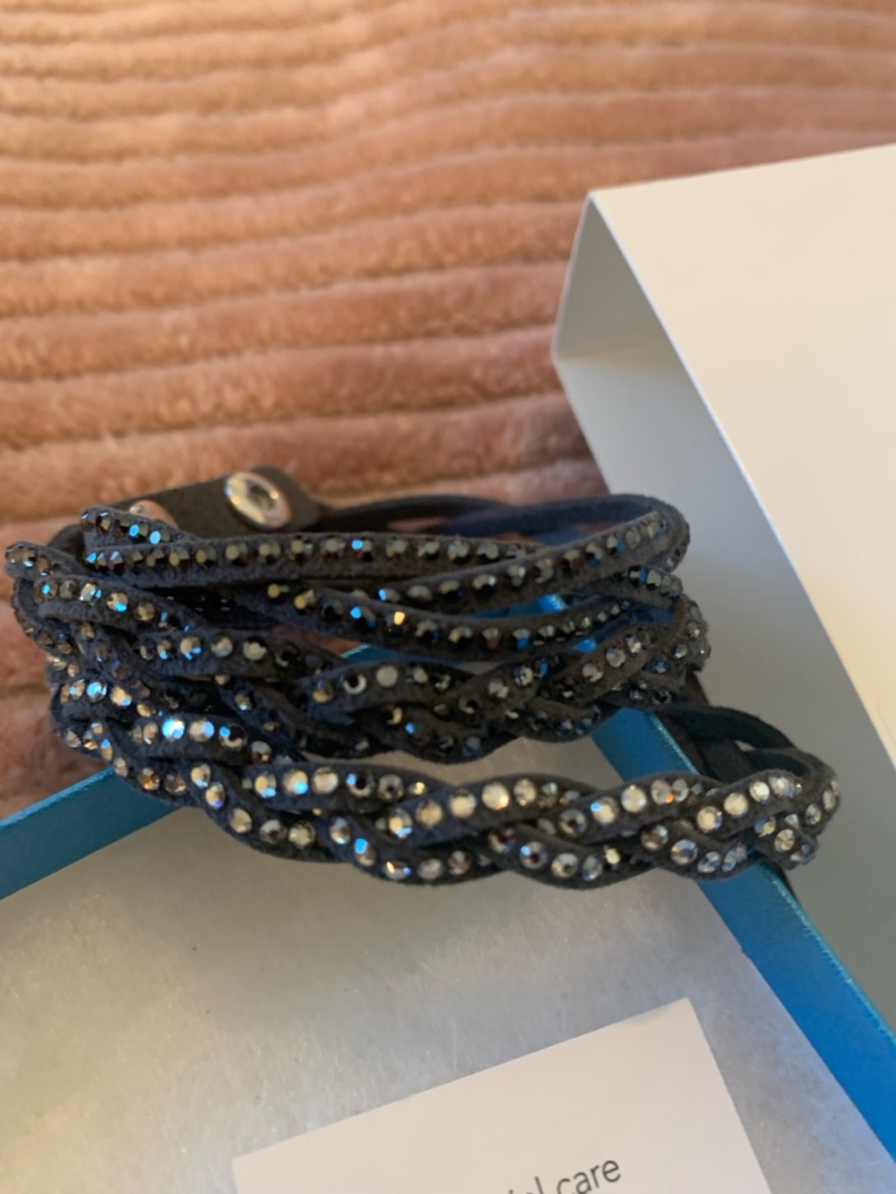 Touchstone Crystal Black Layered Crystal Wrap Bracelet - Picture 9 of 9